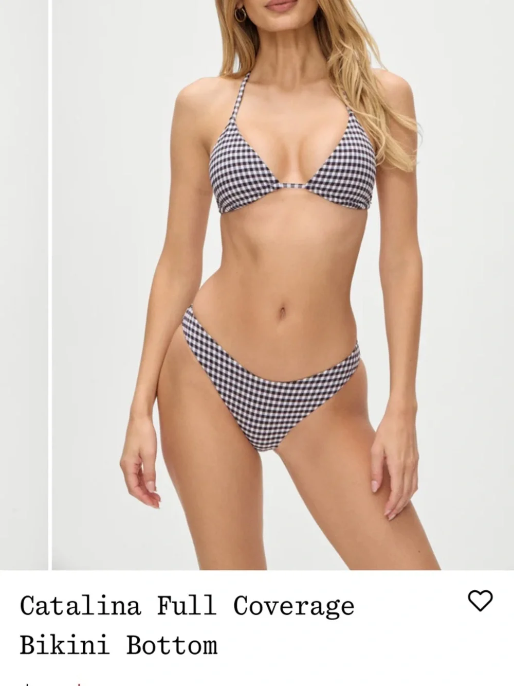 Frankie's Bikinis Black & White Gingham Seersucker Bikini Set